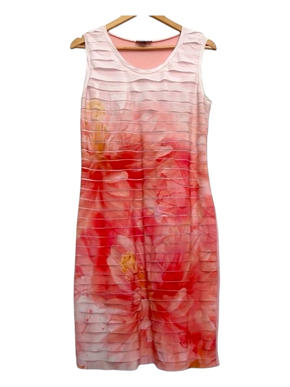 Olsen Europe bandage dress floral pink white feminine summer sleeveless mediu 10